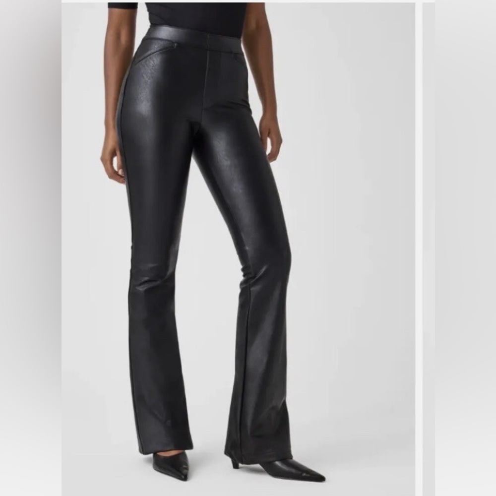 Spanx Black Faux Leather Pants